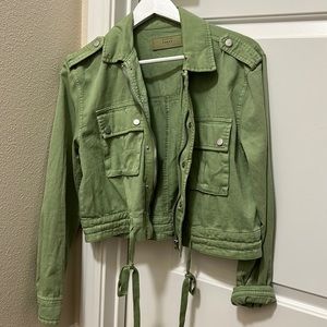 Light green cropped jacket